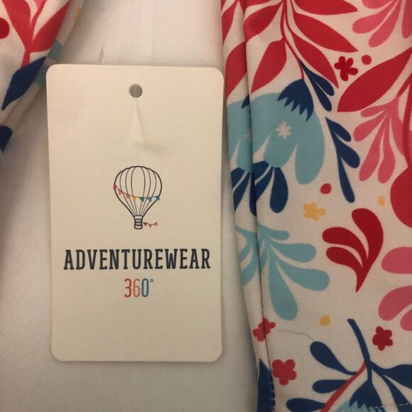 NWT Adventurewear Swimsuit Baby girl 9MO Multi Color Floral Ruffled Sun Protect - Picture 2 of 4
